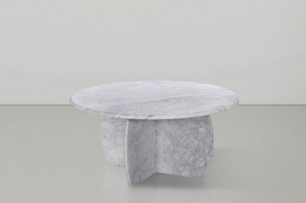 Formentera Marble Coffee Table, White, Coffee Table