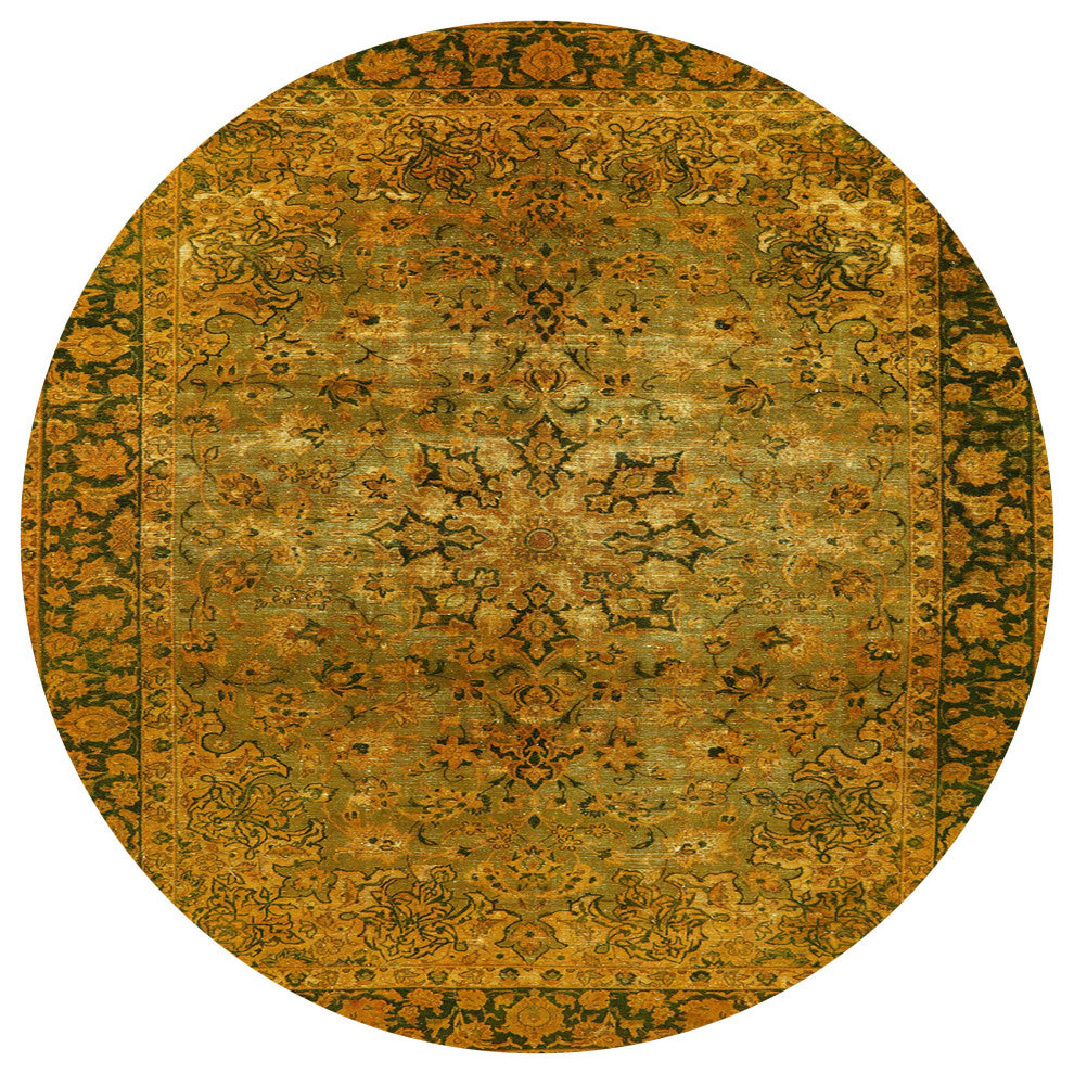 Ahgly Company Indoor Round Mid-Century Modern Area Rugs, 5' Round