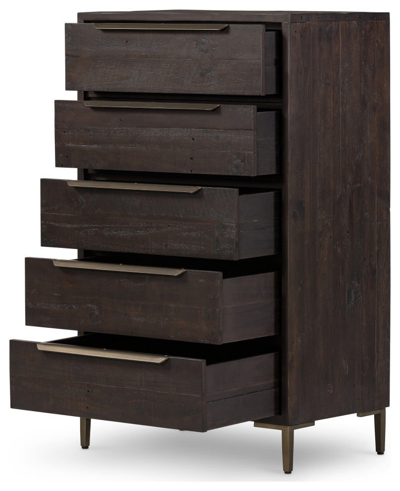 Wyeth 5 Drawer Dresser, Dark Carbon