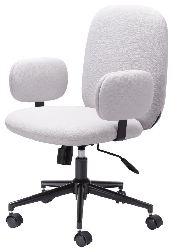 Computer Work Chair, Metal Steel, Fabric, Beige, Black, Home Business Office
