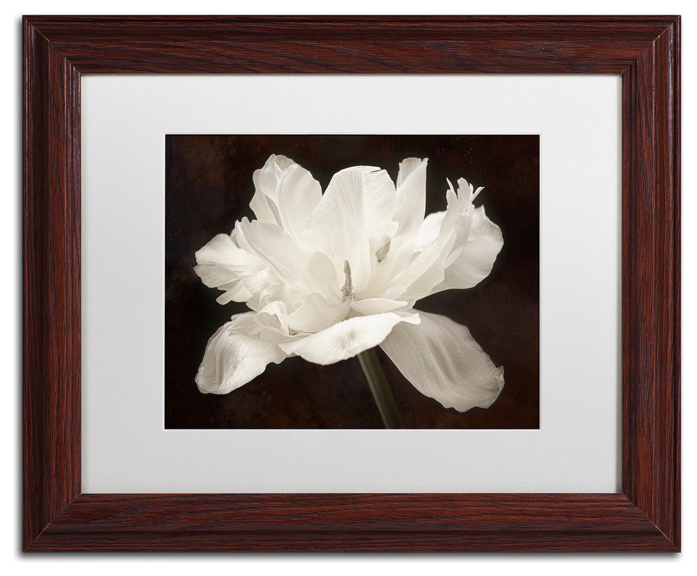 Cora Niele 'White Tulip I' Matted Framed Art