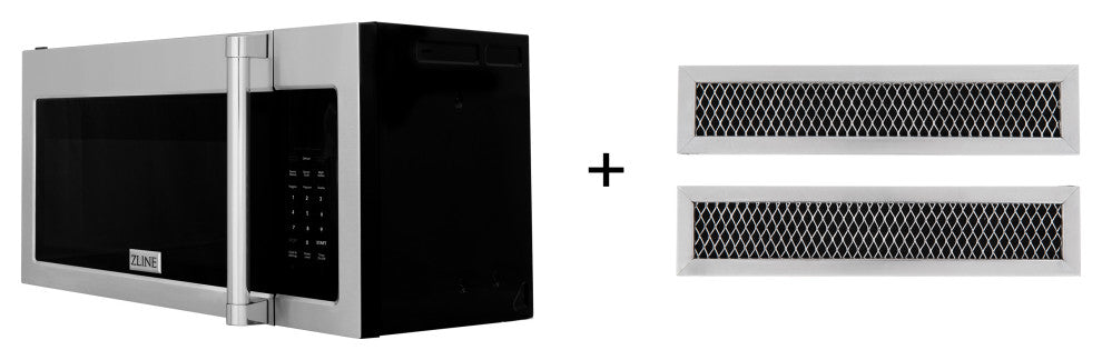 ZLINE 30" Over the Range Microwave Traditional Handle and Charcoal Filters