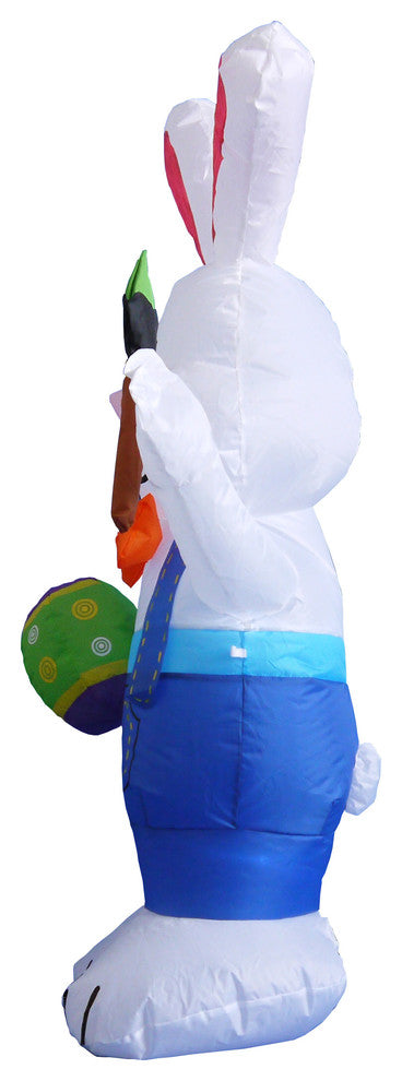 Easter Inflatable Rabbit Holding Color Paintbrush, 4'