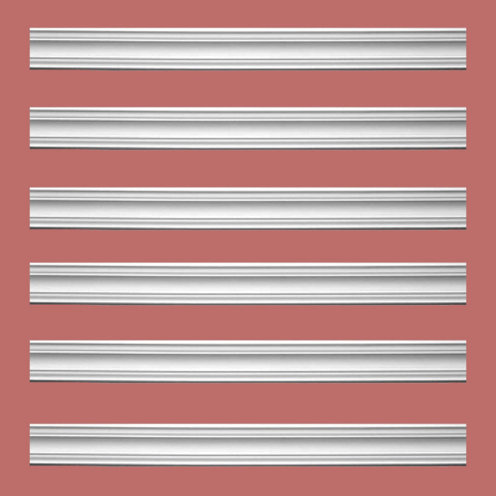 Cornice White Urethane Engelmann Design 6 Pieces Totaling 473.25" Length