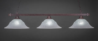 Square 3-Light Bar, Dark Granite/White Marble