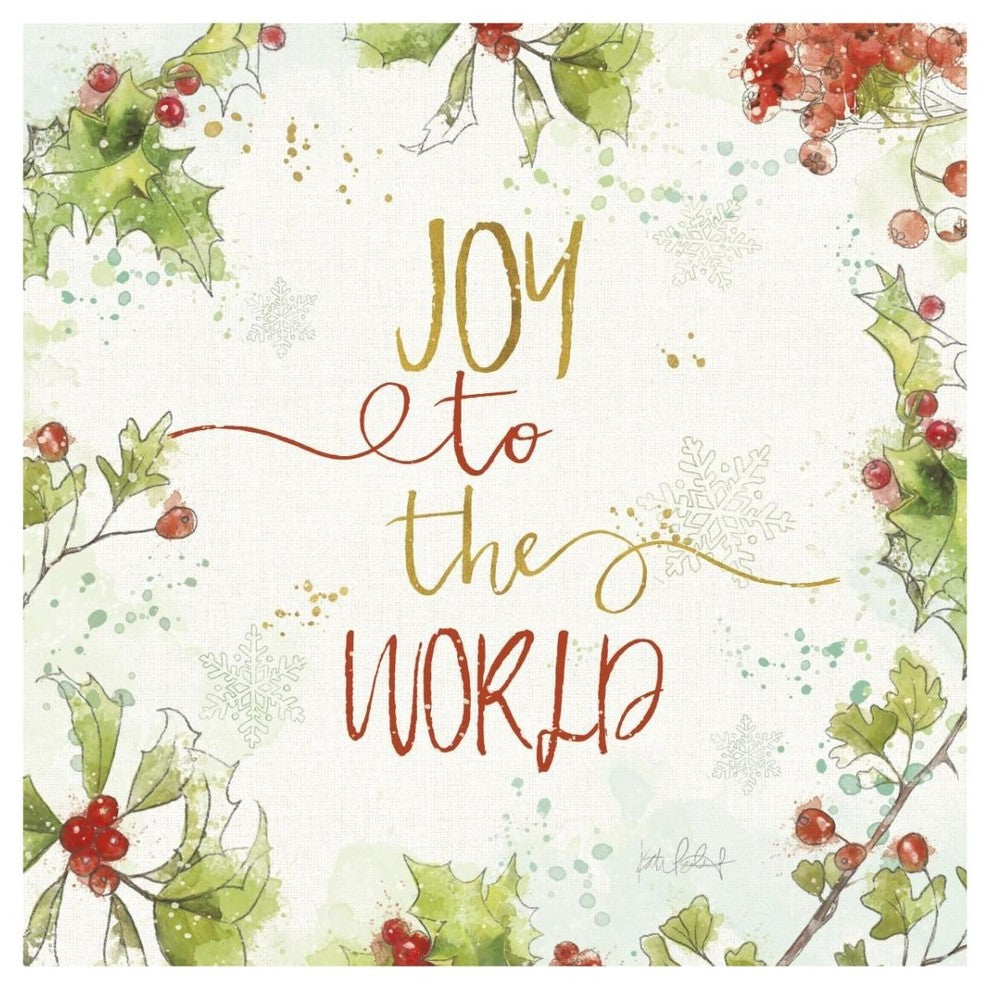 "Christmas Sentiments V" Digital Paper Print by Katie Pertiet, 32"x32"