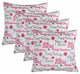 Christmas 4 Piece Pillow Shell Set, Holiday Words, (4) 20" X 20"