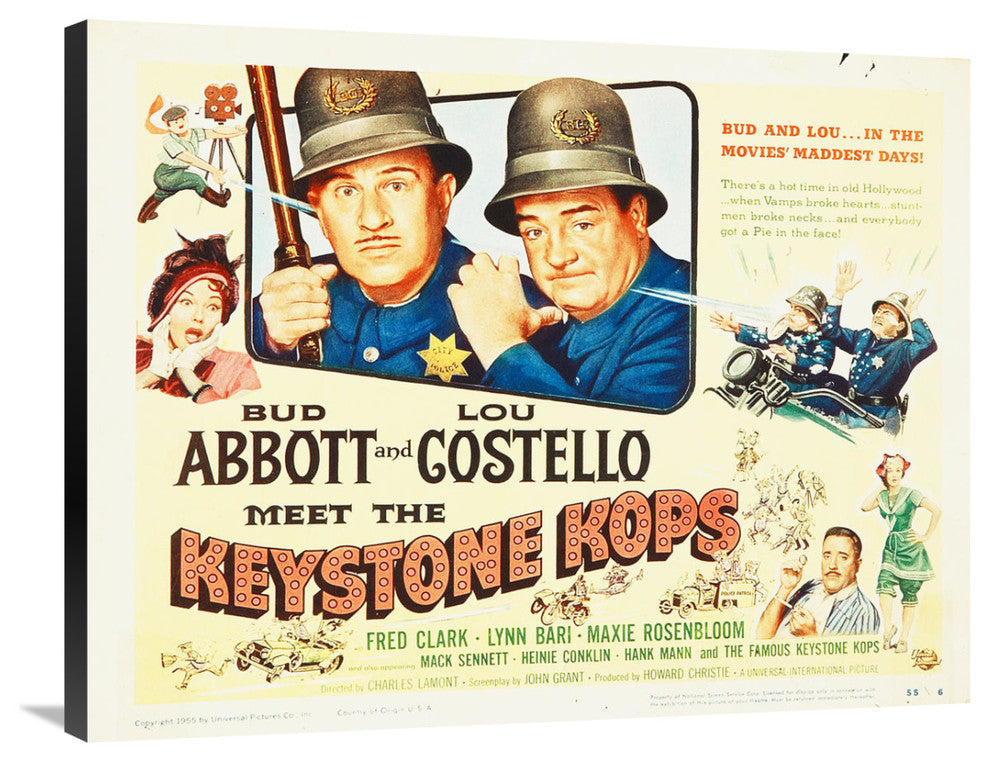 "Abbott & Costello - Keystone Kops" Canvas by Hollywood Photo Archive, 36x28"