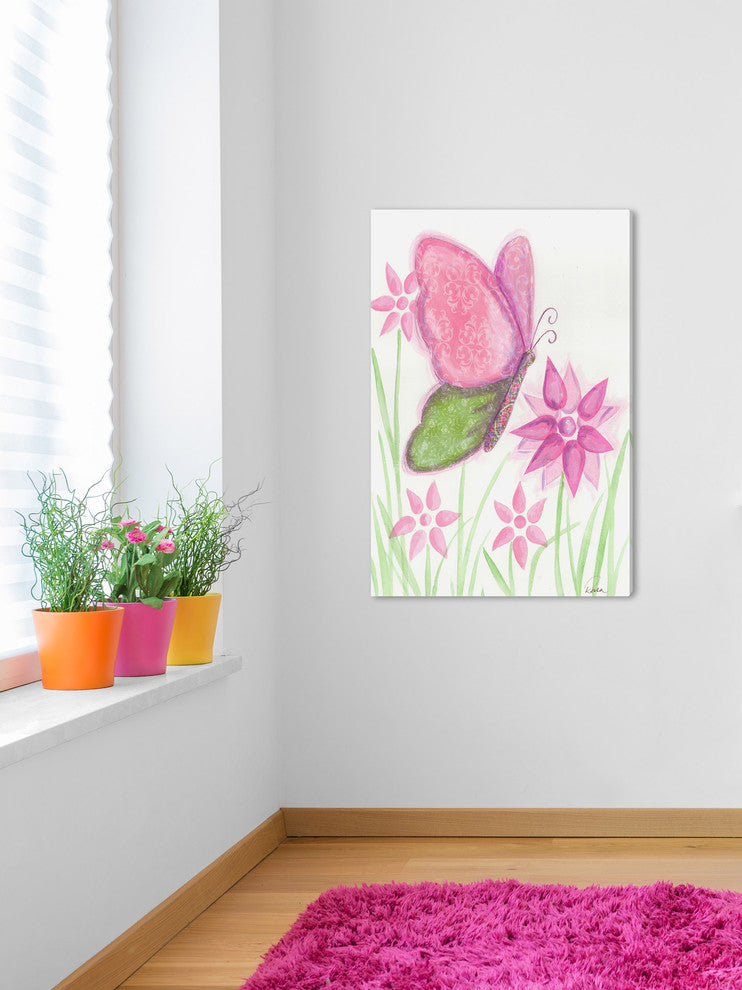 Marmont Hill, "1 Butterfly" by Reesa Qualia Painting on Wrapped Canvas, 40x60