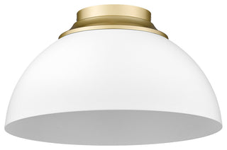 Zoey Flush Mount, Olympic Gold With White