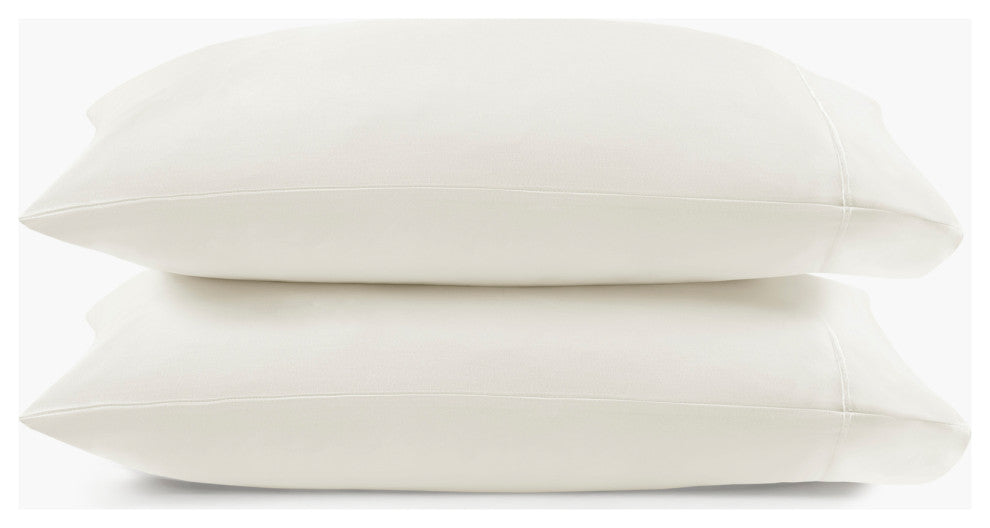 Croscill Sateen Weave 500TC 100% Egyptian Cotton Pillowcases, White, Standard