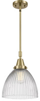 Innovations Lighting 447-1S-AB-G222 Seneca Falls 1 Light 9.5" Mini Pendant