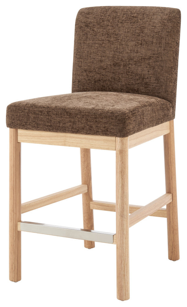 Bloomfield Fabric Counter Stool, Santana Dark Brown