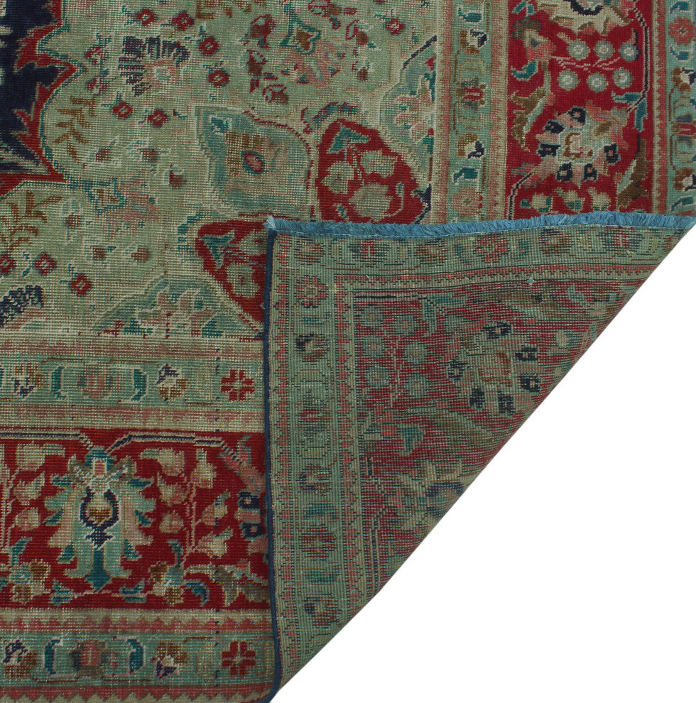 Fine Vintage Distressed Yolimar Navy Rug