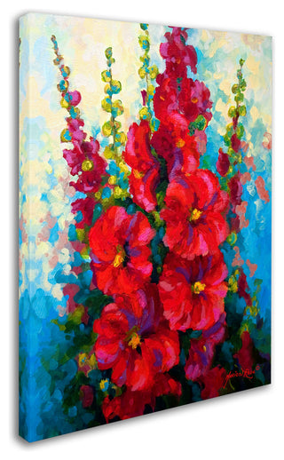 Marion Rose 'Hollyhocks' Canvas Art, 24 x 18