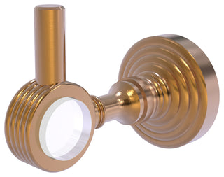 Pacific Grove Robe Hook with Groovy Accents, Brushed Bronze