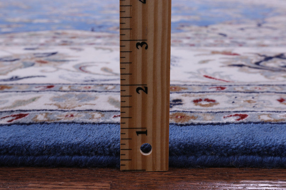 Persian Nain Wool & Silk Hand Knotted Rug 9' 11" X 14' 2" - Q13145