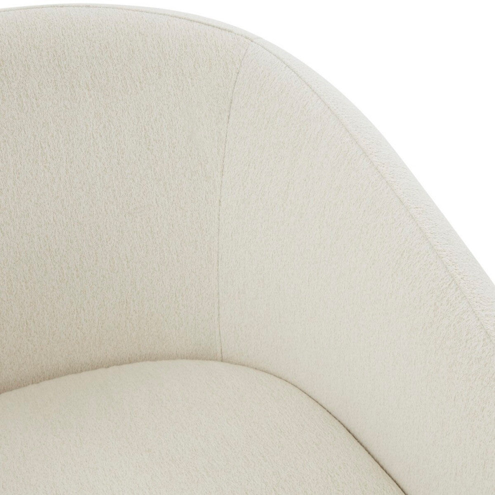 Safavieh Couture Susie Barrel Back Accent Chair, Ivory