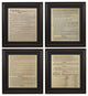 Framed Constitution Set, Original Four Page Format