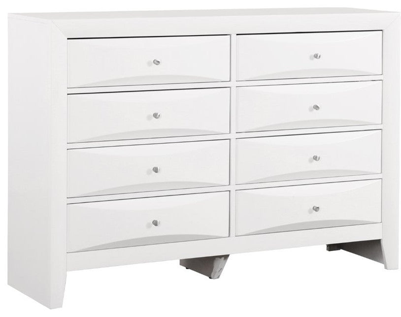 Glory Furniture Marilla 8 Drawer Dresser in White