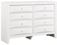 Glory Furniture Marilla 8 Drawer Dresser in White