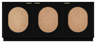 Cane Sideboard/Buffet, Black