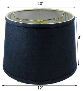 Hardback Shallow Drum Lamp Shade 10x12x8 Textured Slate