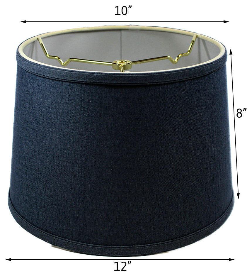 Hardback Shallow Drum Lamp Shade 10x12x8 Textured Slate