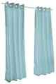 Canvas Glacier Sunbrella Outdoor Single-Panel Curtain With Grommets, 120"