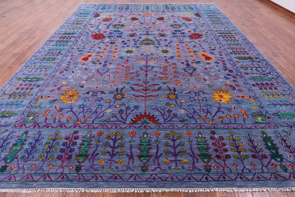 11' 11" X 14' 11" Turkish Oushak Hand-Knotted Wool & Silk Rug - Q15951