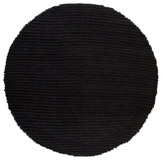 Anni Contemporary Area Rug, Black, 7'9" Round