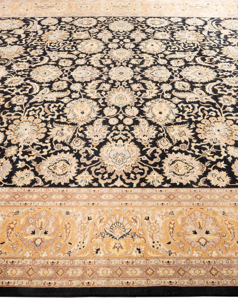 Mogul, One-of-a-Kind Hand-Knotted Area Rug Black, 8' 2" x 10' 5"