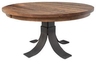 Granby Barnwood Round Dining Table, Provincial, 60x60, 2 Middle Leaves