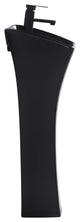 Vitreous China 12" Pedestal Bathroom Sink With Overflow, Black