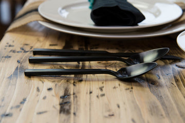 Arezzo 18/10 Brushed Black Flatware Set, Service for 4, 20-Piece