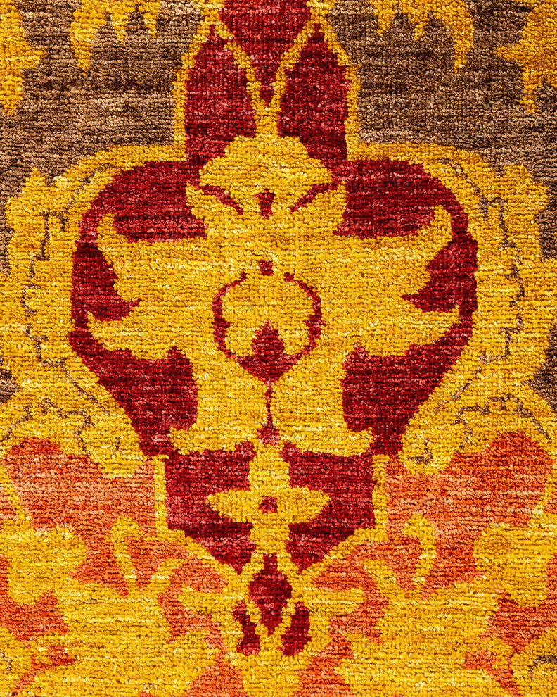 Overdyed, One-of-a-Kind Hand-Knotted Area Rug Brown, 6'1"x9'0"