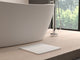 CastelloUSA Diatomite Quick-Dry Stone Bath Mat, 16"x12", Small, White