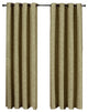 Galleria Blackout Thermal Insulated Stripe Curtain, Tan Beige, 108"x95", Set of