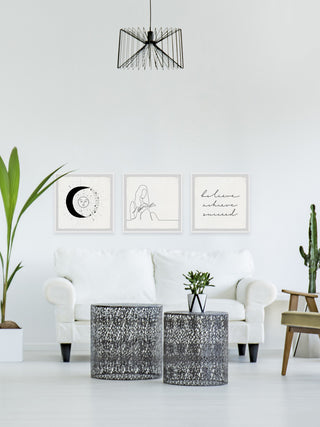 Believe and Succeed Triptych, 3-Piece Set, 18x18 Panels