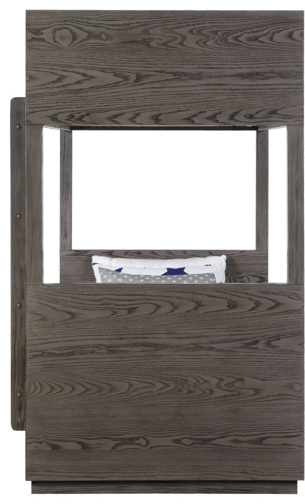 ACME Estevon Twin/Twin Bunk Bed, Gray Oak Finish