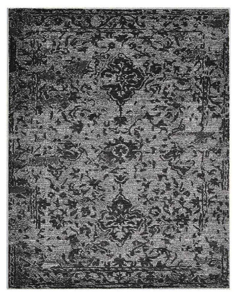 MACHINE MADE HEATSET POLYPROPYLENE AREA RUGS -Silver Color,Contemporary Design, [Rectangle] 5'x8'