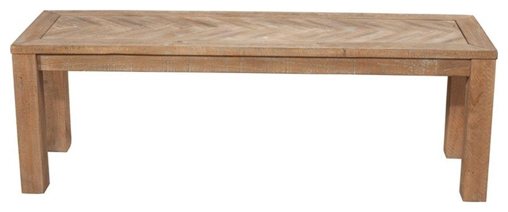 Aiden Dining Bench, Weathered Natural