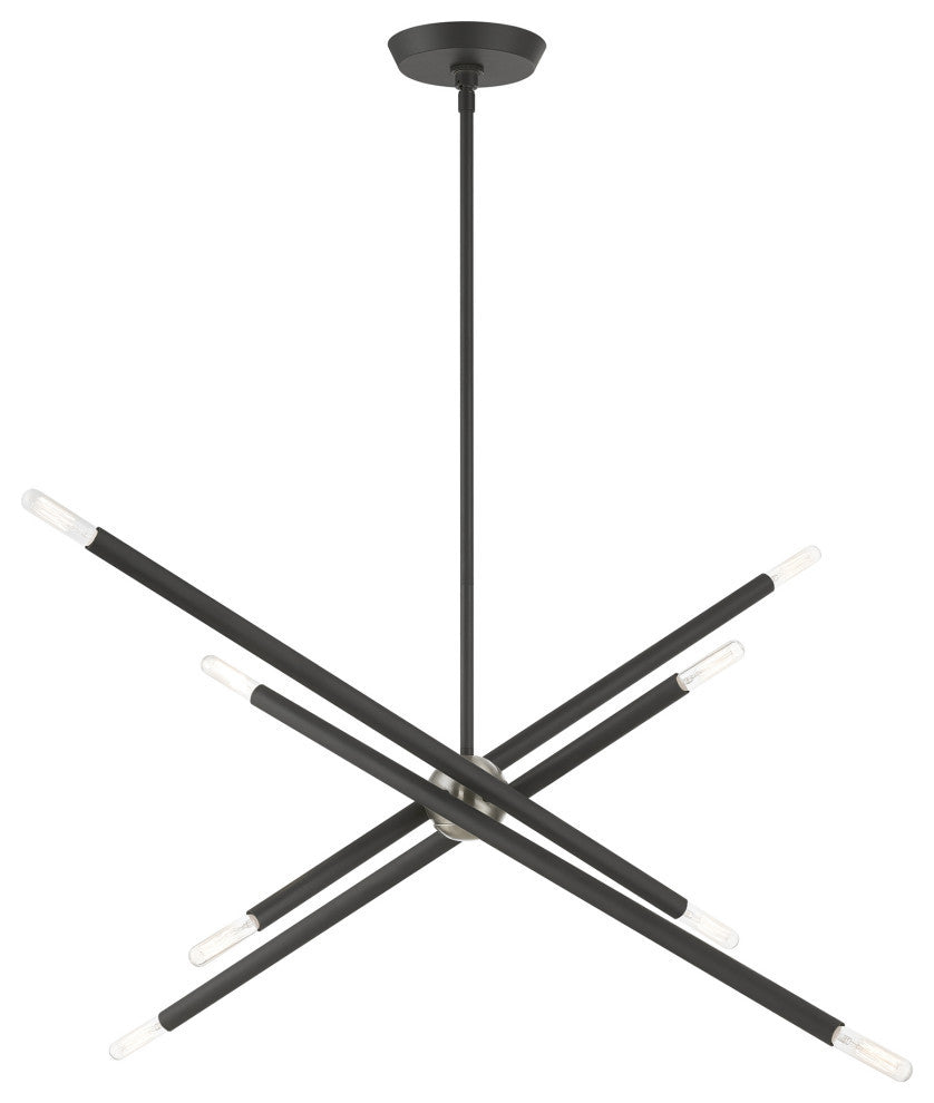 Soho 8 Light Scandinavian Gray Linear Chandelier