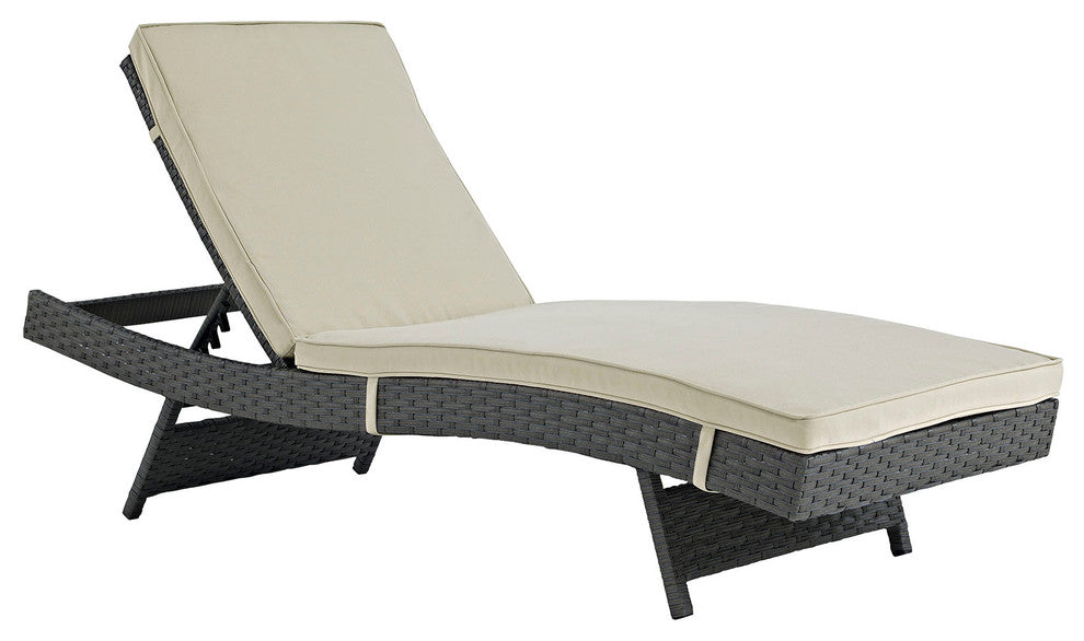 Sojourn Outdoor Patio Sunbrella, Chaise, Antique Canvas Beige
