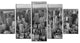 Panoramic Aerial View of Manhattan, Cityscape Canvas Print, 60"x32", 5 Panels