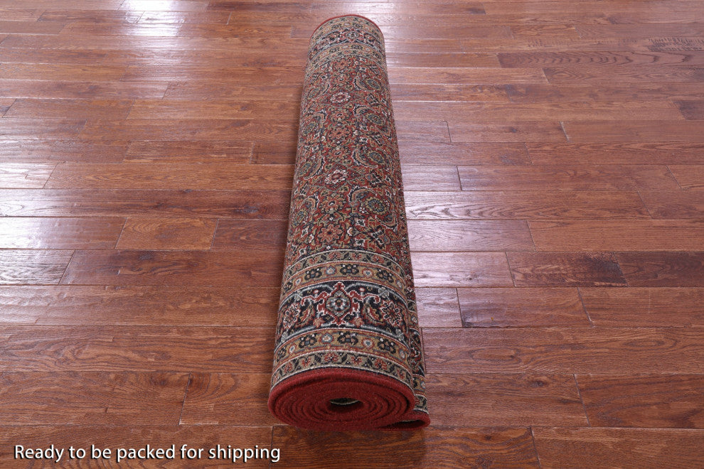 Persian Hill Herati Hand Knotted Wool Rug 4' 9" X 17' 11" - Q13162