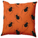 16"x16" Crawling Spiders Decorative Throw Pillow, Dusty Orange