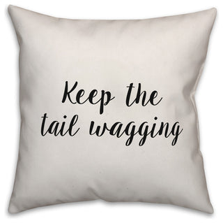 Keep the Tail Wagging, Throw Pillow, 16"x16"