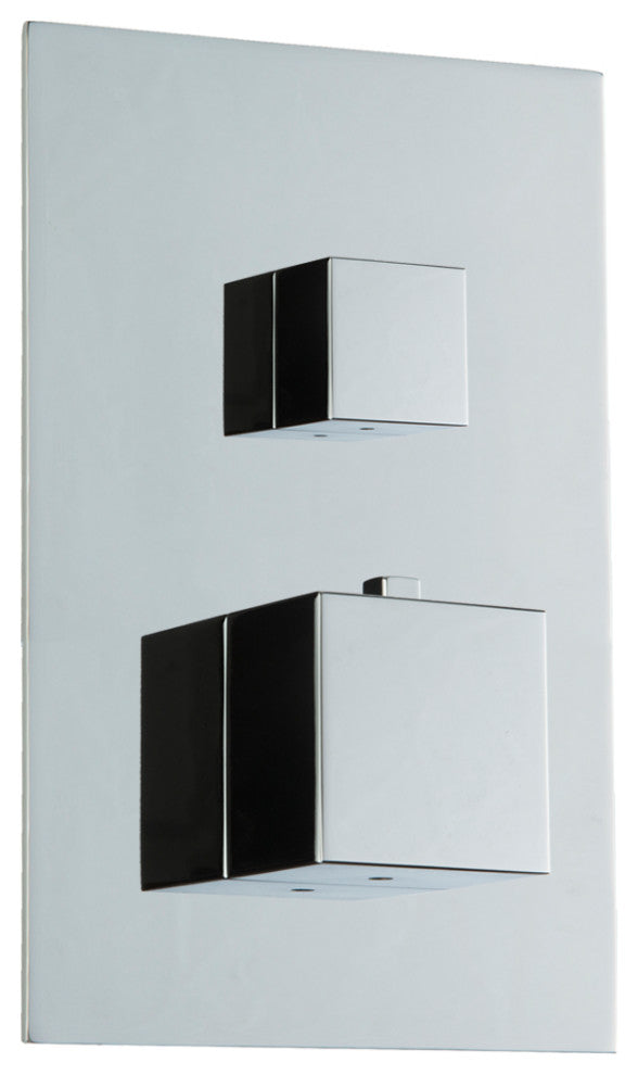 Thermostatic Mixer with 3-Way Diverter and "Off" Position Trim Kit SQU, Chrome