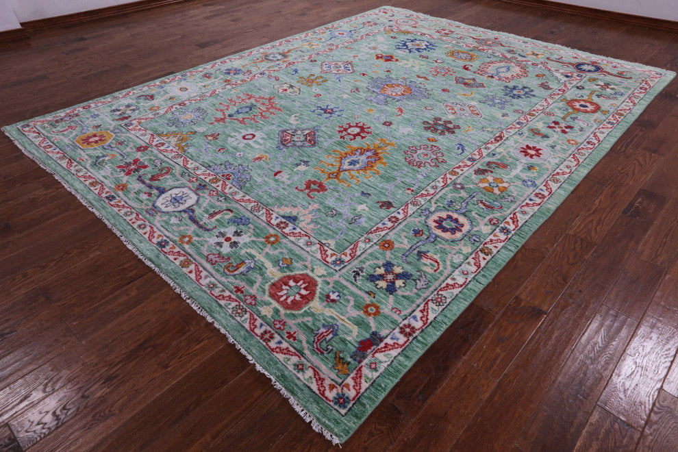 9' 0" X 12' 0" Turkish Oushak Hand Knotted Wool Rug - Q13281